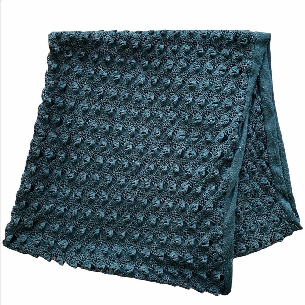 Black infinity scarf, double lined w/ Lace detail